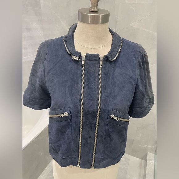 SEE BY CHLOE BLUE LEATHER JACKET - Picture 11 of 15